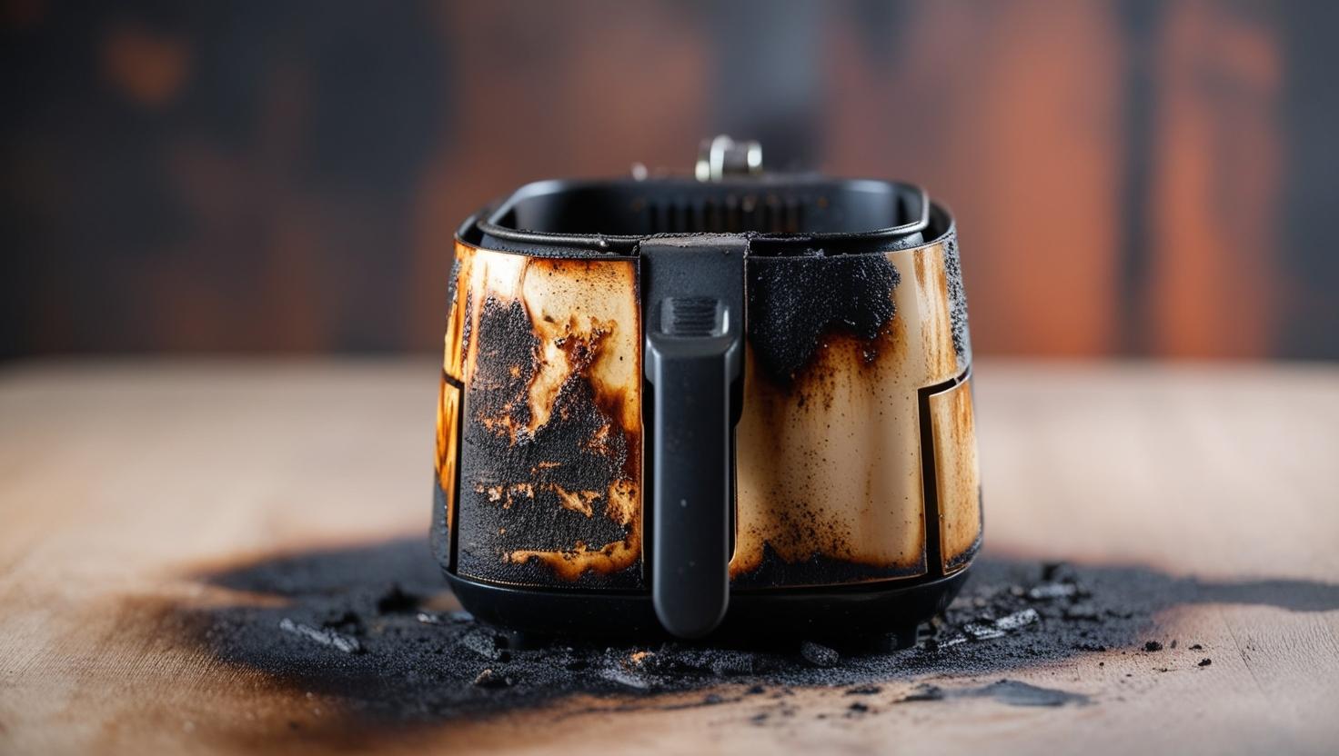 air fryer fire in kitchen